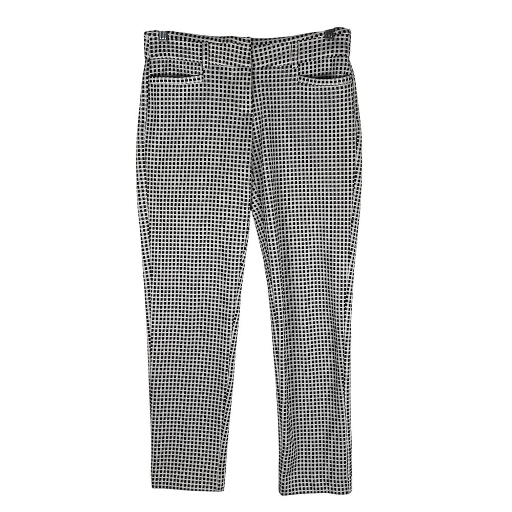 Candies Audrey Check Ankle Dress Pants Juniors 3 Black White Preppy Mod Office